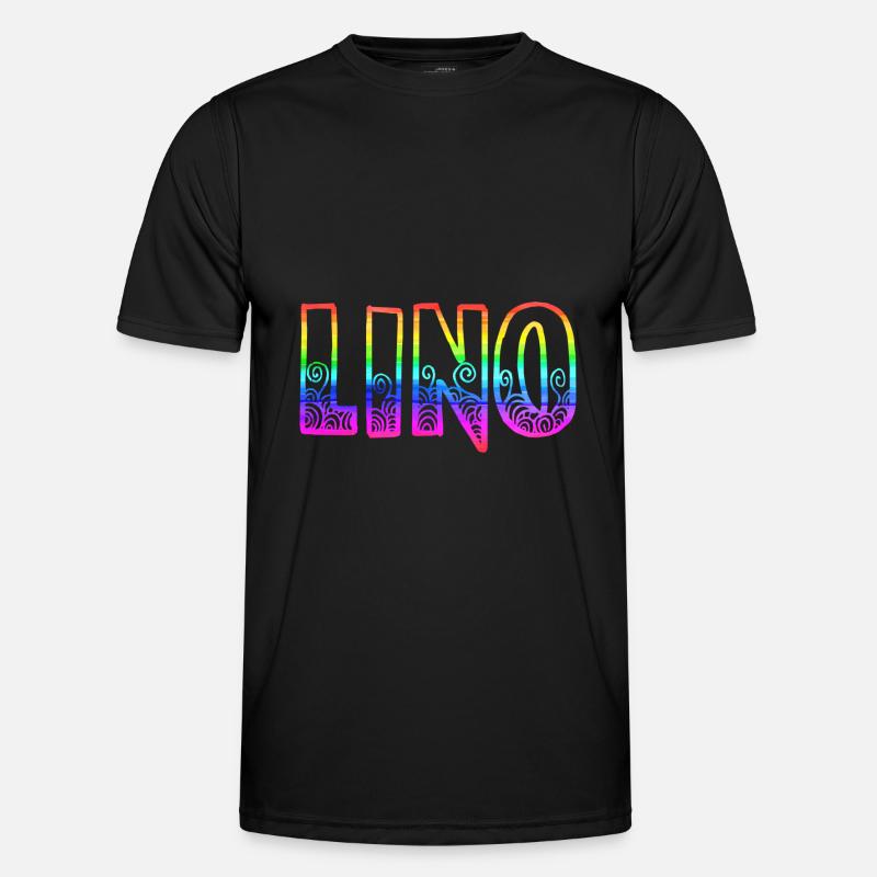 lino rs rainbow - Men's Functional T-Shirt - black