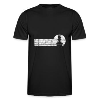 Échecs de jeu d’échecs de jeu d’échecs - T-shirt sport Homme - noir - Devant - AI Model Male 178 dark (178cm)