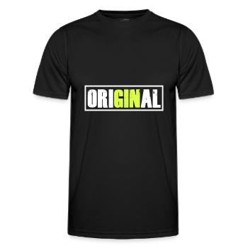 OriGINal GIN Liebhaber Gin - Männer Funktions-T-Shirt - Schwarz - Vorne - AI Model Male 178 dark (178cm)