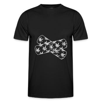 Chanvre - T-shirt sport Homme - noir - Devant - AI Model Male 178 dark (178cm)