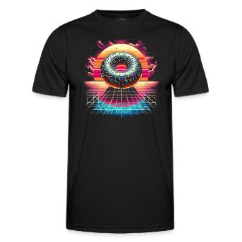 Süßer Donut - Das perfekte Geschenk - Männer Funktions-T-Shirt - Schwarz - Vorne - AI Model Male 178 dark (178cm)
