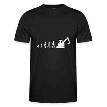 Evolution Exkavator silhouette cadeau pelle - T-shirt sport Homme - noir - Devant - AI Model Male 178 dark (178cm)