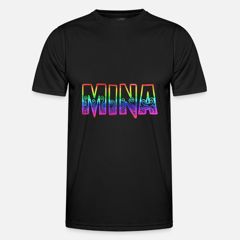 mina rs rainbow - Men's Functional T-Shirt - black