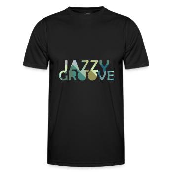 Jazzy Groove Jazz Musique - T-shirt sport Homme - noir - Devant - AI Model Male 178 dark (178cm)