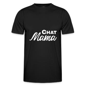 Chat Mama - Männer Funktions-T-Shirt - Schwarz - Vorne - AI Model Male 178 dark (178cm)
