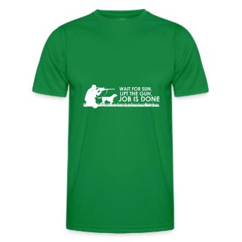 Drôle de conception de chasse au canard Hunter Hunting Duck Design - T-shirt sport Homme - vert - Devant - AI Model Male 178 dark (178cm)
