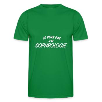 Je Peux Pas J'ai Sophrologie Zen Yoga Stress - T-shirt sport Homme - vert - Devant - AI Model Male 178 dark (178cm)