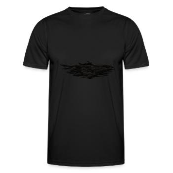 Swimming Swimmers Swimming pool Outdoor pool Swimmer - Men's Functional T-Shirt - black - Front - AI Model Male 178 dark (178cm)
