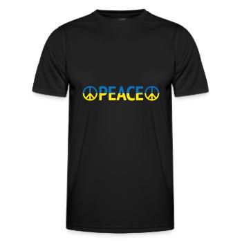 Peace Ukraine No war - Men's Functional T-Shirt - black - Front - AI Model Male 178 dark (178cm)
