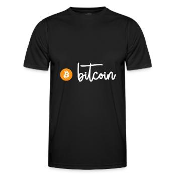 Bitcoin (Bitcoin) - Männer Funktions-T-Shirt - Schwarz - Vorne - AI Model Male 178 dark (178cm)