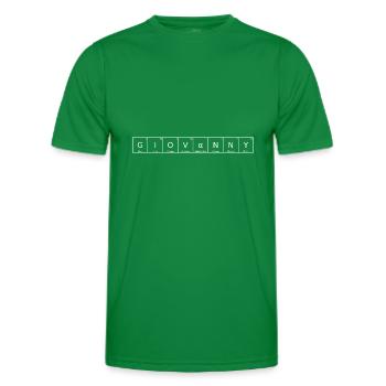 Giovanny Surname First Name Chemistry Periodic Table - Men's Functional T-Shirt - kelly green - Front - AI Model Male 178 dark (178cm)