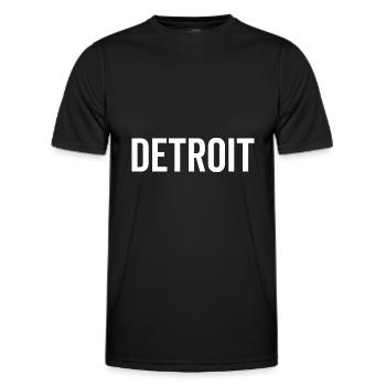 Detroit - Men's Functional T-Shirt - black - Front - AI Model Male 178 dark (178cm)