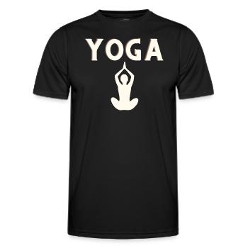 yoga - Männer Funktions-T-Shirt - Schwarz - Vorne - AI Model Male 178 dark (178cm)