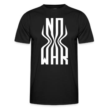 No War - Männer Funktions-T-Shirt - Schwarz - Vorne - AI Model Male 178 dark (178cm)