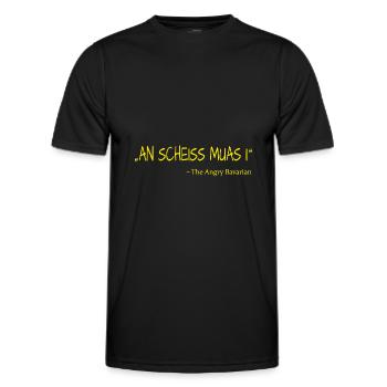 An Scheiss muas i The Angry Bavarian - Männer Funktions-T-Shirt - Schwarz - Vorne - AI Model Male 178 dark (178cm)
