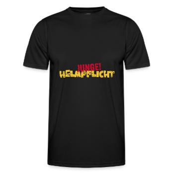 Helmpflicht Junge! - Männer Funktions-T-Shirt - Schwarz - Vorne - AI Model Male 178 dark (178cm)