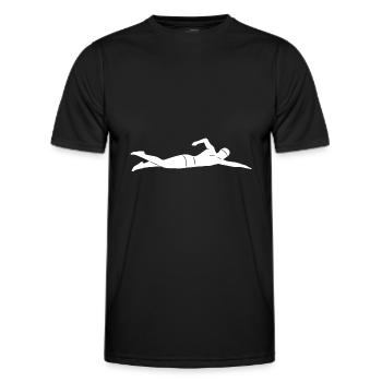 Swimming Swimmers Swimming pool Outdoor pool Swimmer - Men's Functional T-Shirt - black - Front - AI Model Male 178 dark (178cm)