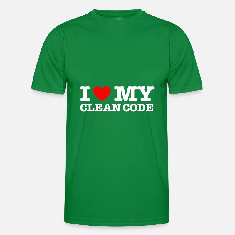 I Heart My Clean Code - Funny Gift Programer Männer Funktions-T-Shirt