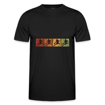 Basket basket basketteur basketteur - T-shirt sport Homme - noir - Devant - AI Model Male 178 dark (178cm)