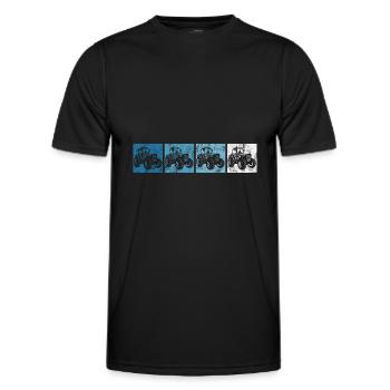 Farmer Tractor Farm Tractors Tractors Tractor Retro - Men's Functional T-Shirt - black - Front - AI Model Male 178 dark (178cm)