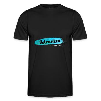 Betrunken,immer - Männer Funktions-T-Shirt - Schwarz - Vorne - AI Model Male 178 dark (178cm)