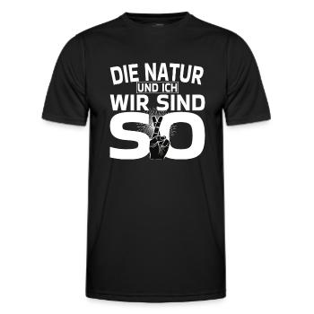 DieNatur und ich - Männer Funktions-T-Shirt - Schwarz - Vorne - AI Model Male 178 dark (178cm)