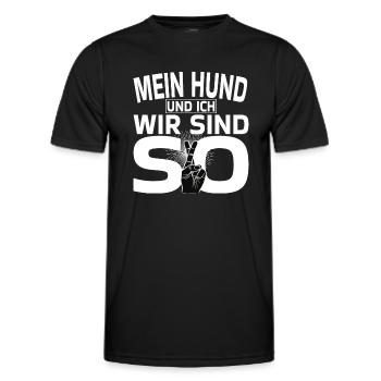 Mein Hund und ich - Männer Funktions-T-Shirt - Schwarz - Vorne - AI Model Male 178 dark (178cm)