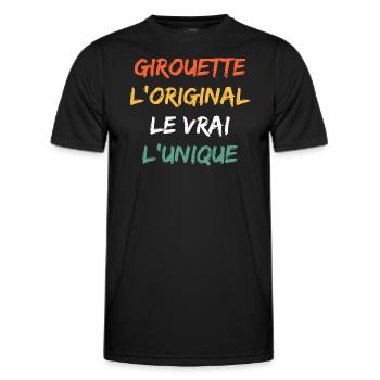 Girouette - T-shirt sport Homme - noir - Devant - AI Model Male 178 dark (178cm)