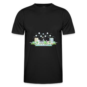 Erneuerbare Energie Öko Umwelt Elektrisch Recycle - Männer Funktions-T-Shirt - Schwarz - Vorne - AI Model Male 178 dark (178cm)