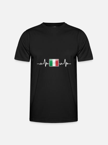 Italian Flag Italy Travel - Men's Functional T-Shirt - black