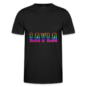 layla rs regenbogen - Männer Funktions-T-Shirt - Schwarz - Vorne - AI Model Male 178 dark (178cm)