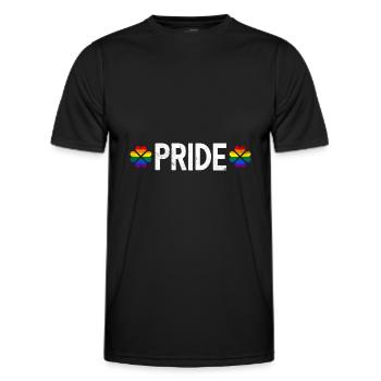 LGBTQ Pride Month Retro pride rainbow - Men's Functional T-Shirt - black - Front - AI Model Male 178 dark (178cm)