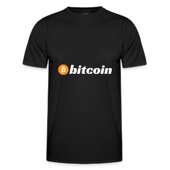 Bitcoin (Bitcoin) - Männer Funktions-T-Shirt - Schwarz - Vorne - AI Model Male 178 dark (178cm)