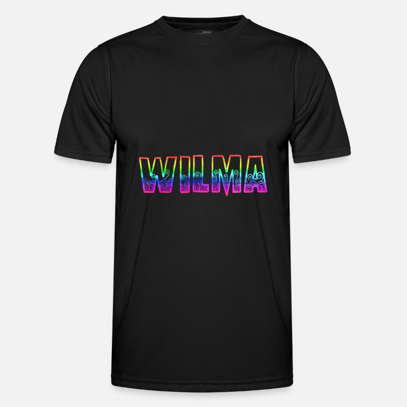 wilma rs regenbogen - Männer Funktions-T-Shirt - Schwarz
