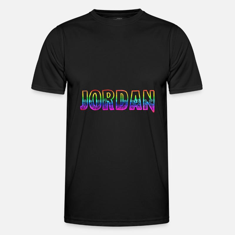 jordan rs regenbogen - Männer Funktions-T-Shirt - Schwarz