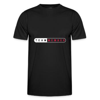 membre de l’équipe - T-shirt sport Homme - noir - Devant - AI Model Male 178 dark (178cm)