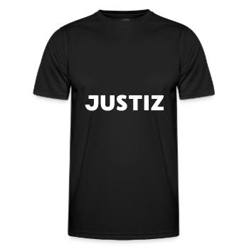 Justiz Anwalt Beruf Spruch Jura Geschenk - Männer Funktions-T-Shirt - Schwarz - Vorne - AI Model Male 178 dark (178cm)