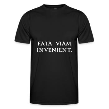 das schicksal findet seinen weg weiss - Männer Funktions-T-Shirt - Schwarz - Vorne - AI Model Male 178 dark (178cm)
