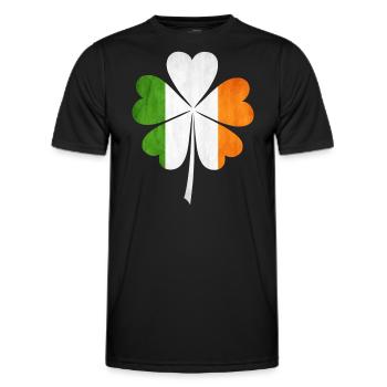 Irish Shamrock in Irish FLag Colors - Männer Funktions-T-Shirt - Schwarz - Vorne - AI Model Male 178 dark (178cm)