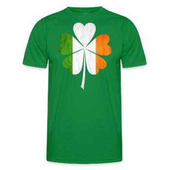 Irish Shamrock in Irish FLag Colors - Männer Funktions-T-Shirt - Kelly Green - Vorne - AI Model Male 178 dark (178cm)