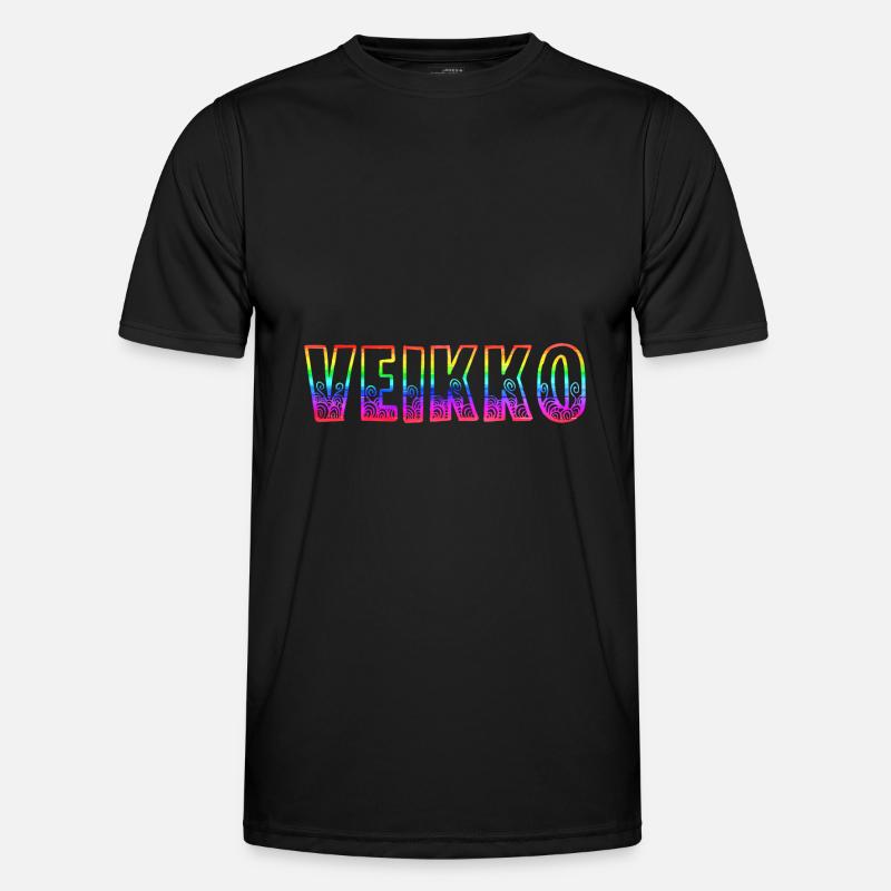 veikko rs regenbogen - Männer Funktions-T-Shirt - Schwarz