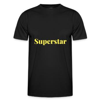 SUPERSTAR ANNIVERSAIRE NAISSANCE HUMOUR STAR - T-shirt sport Homme - noir - Devant - AI Model Male 178 dark (178cm)