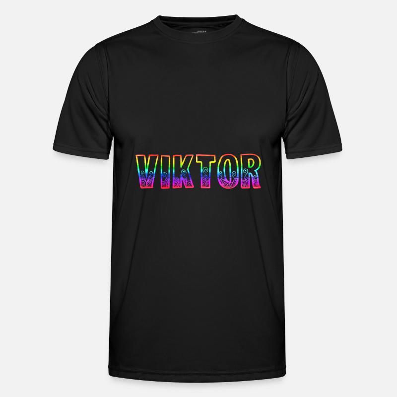 viktor rs regenbogen - Männer Funktions-T-Shirt - Schwarz