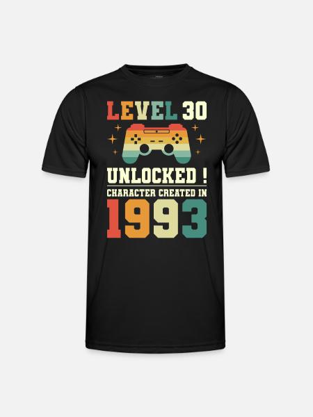 Level 30 Birthday Gamer 30 Jahre - Männer Funktions-T-Shirt - Schwarz
