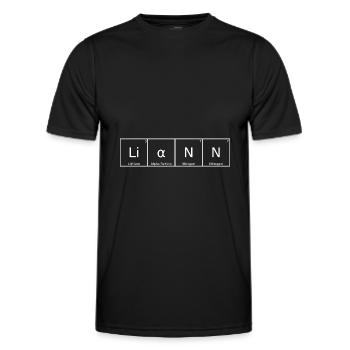Liann Nom Prénom Chimie Éléments du tableau périodique - T-shirt sport Homme - noir - Devant - AI Model Male 178 dark (178cm)