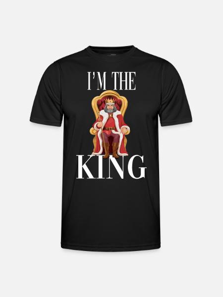 Ich bin der König - Männer Funktions-T-Shirt - Schwarz