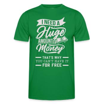 Argent, Argent Drôle Typographie Dicton - T-shirt sport Homme - vert - Devant - AI Model Male 178 dark (178cm)