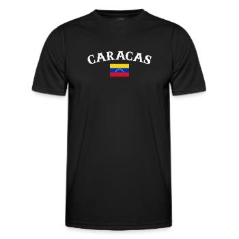 Caracas Venezuela Venezuela Venezuelan Flag - Men's Functional T-Shirt - black - Front - AI Model Male 178 dark (178cm)