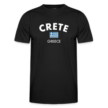 Crete Griechenland Griechische Flagge Grieche - Männer Funktions-T-Shirt - Schwarz - Vorne - AI Model Male 178 dark (178cm)