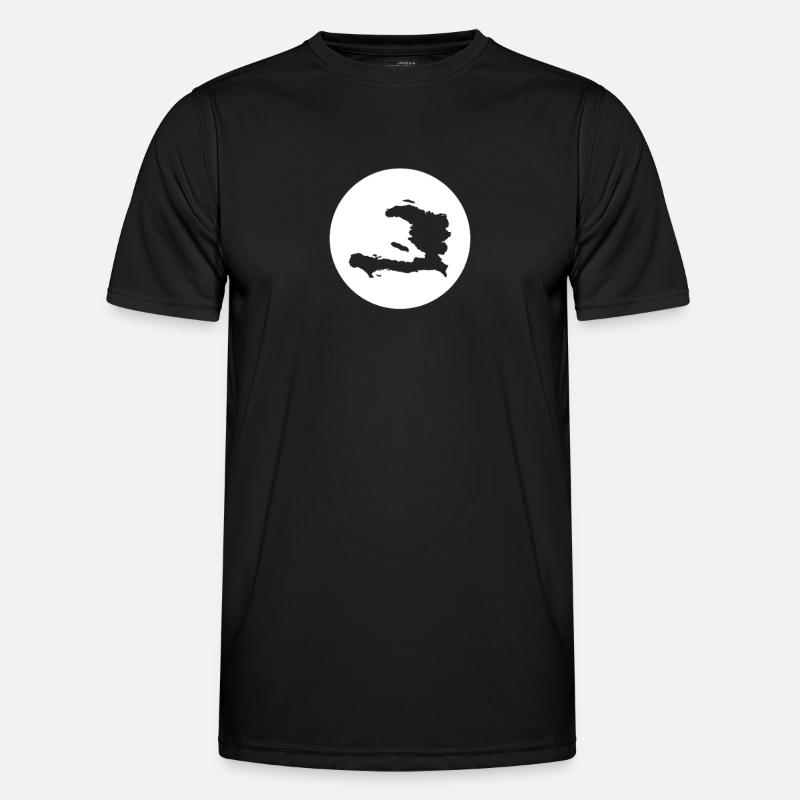 Haiti Map Haitian Haitians - Men's Functional T-Shirt - black